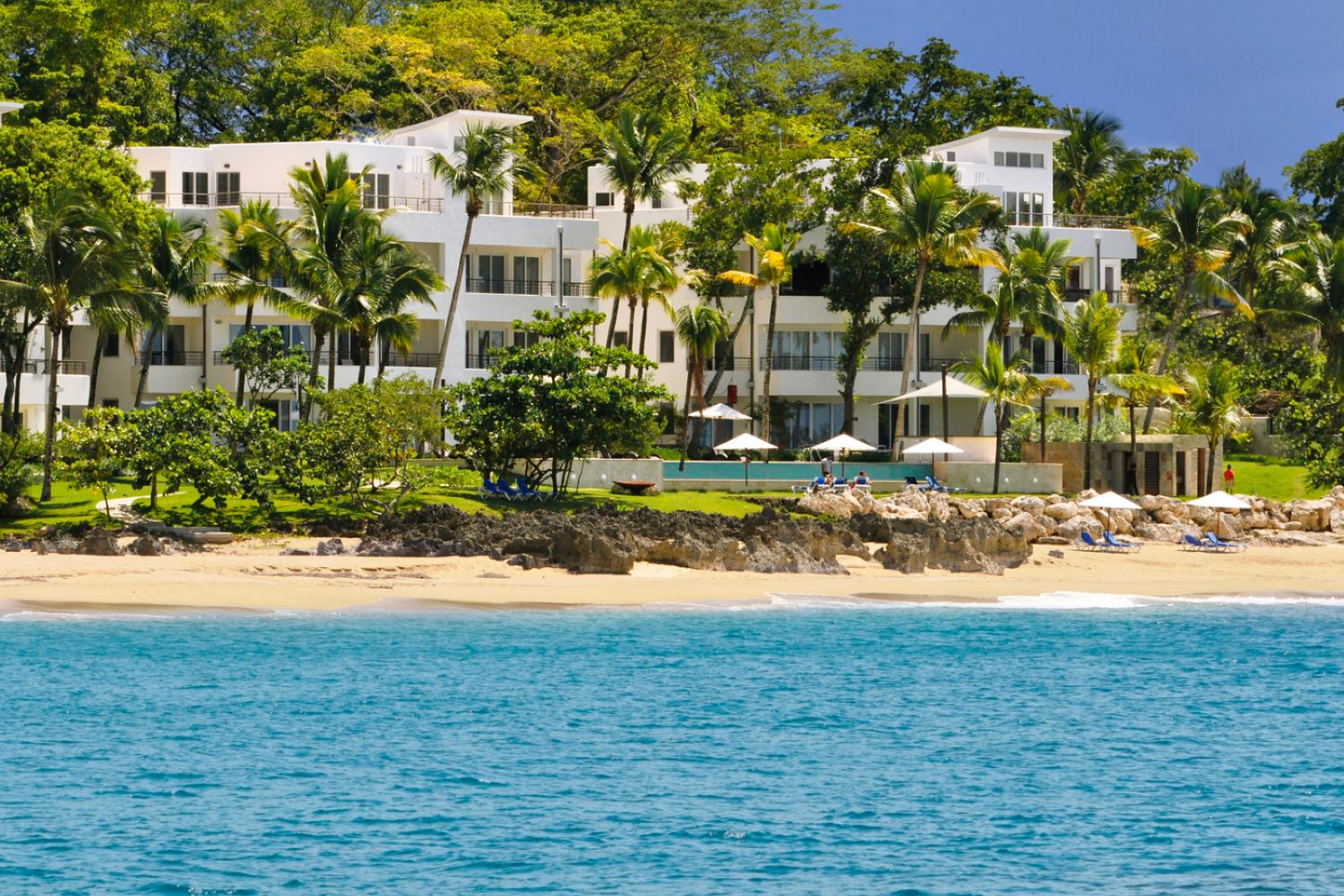 Penthouse balcony with ocean views