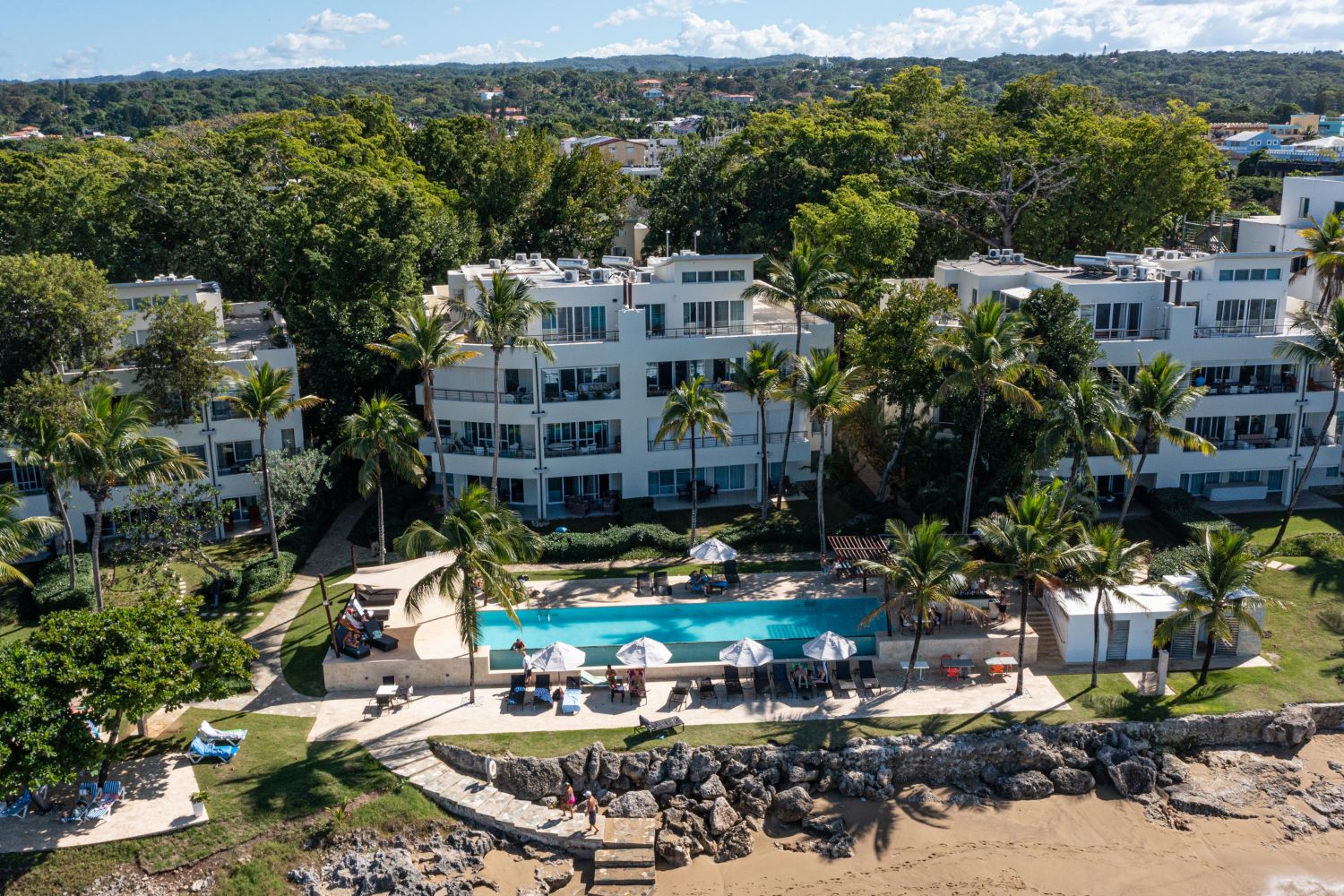 Poolfront condominium lifestyle