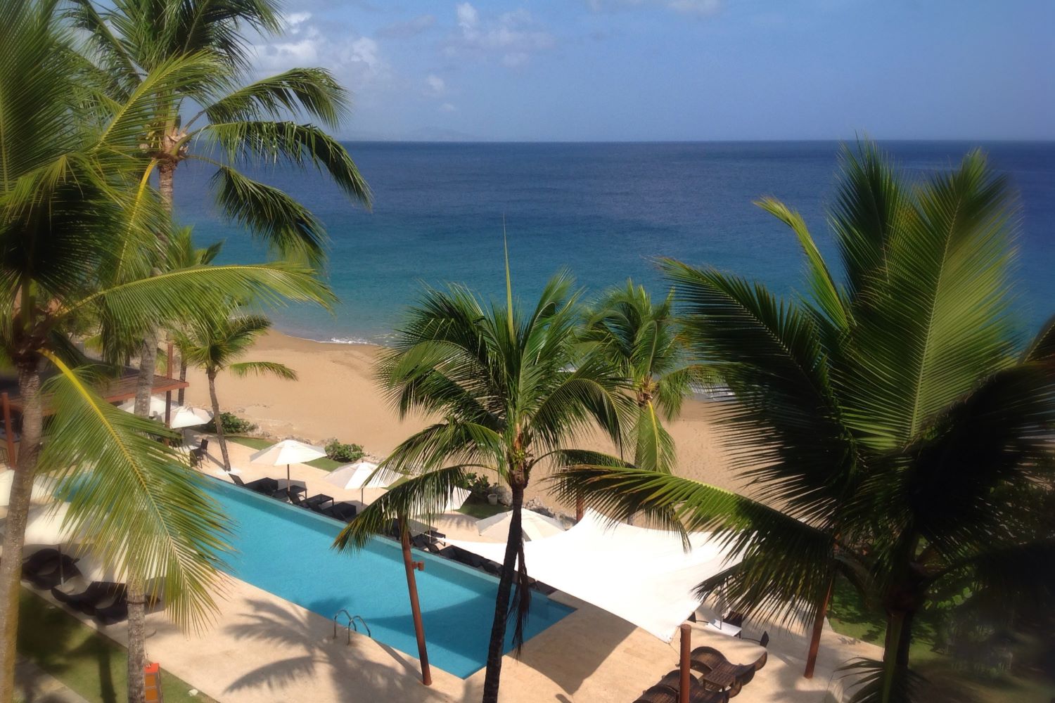 Luxury condo pool deck